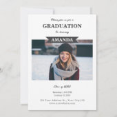 ミニマモダンリスト卒業招待状 招待状 (裏面)