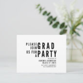 ミニマモダンリスト卒業2023パーティー ポストカード (スタンド正面)