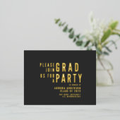 ミニマモダンリスト卒業2023パーティー 箔シーズンポストカード (立ち正面)