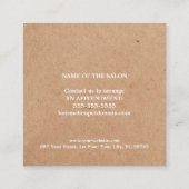 ミニマモダンリスト印刷クラフトホワイトクーポン 割引カード (裏面)