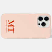ミニマモダンリスト名イニシャルモノグラム Case-Mate iPhoneケース (裏面 (横))