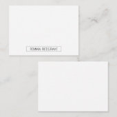 ミニマモダンリスト名フラットノートカード ノートカード (正面/裏面)