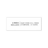 ミニマモダンリスト名前をカスタムすると差出人住所 ラバースタンプ (インプリント)