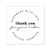 ミニマモダンリスト名前をカスタムするサンキューハンドメイド セルフインキングスタンプ (デザイン)
