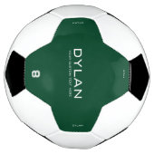 ミニマモダンリスト名前をカスタムするジャージー番号グリーン サッカーボール (回転)