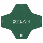 ミニマモダンリスト名前をカスタムするジャージー番号グリーン サッカーボール (フラット)