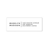 ミニマモダンリスト名差出人住所ゴム印 ラバースタンプ (インプリント)