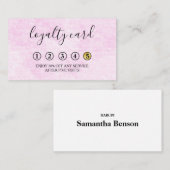 ミニマモダンリスト向けのモノクロロイヤリティカード 名刺 (正面/裏面)