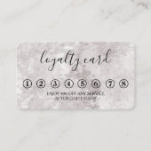 ミニマモダンリスト向けのモノクロロイヤリティカード 名刺 (正面)