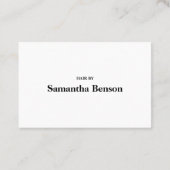 ミニマモダンリスト向けのモノクロロイヤリティカード 名刺 (裏面)