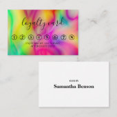 ミニマモダンリスト向けのモノクロロイヤリティカード 名刺 (正面/裏面)