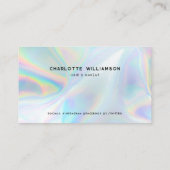 ミニマモダンリスト型ホログラフィックプロフェッショナル 予約カード (裏面)