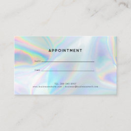 ミニマモダンリスト型ホログラフィックプロフェッショナル 予約カード