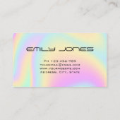 ミニマモダンリスト型ホログラフィック名刺 名刺 (裏面)