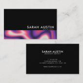 ミニマモダンリスト型ホログラフィック名刺 名刺 (正面/裏面)