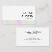 ミニマモダンリスト型ホログラフィック名刺 名刺 (正面/裏面)