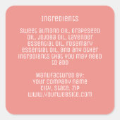 ミニマモダンリスト埃バラ成分ラベル スクエアシール (正面)