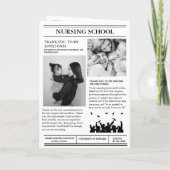 ミニマモダンリスト大学卒業新聞 招待状 (裏面)