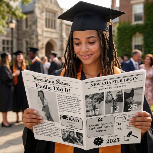 ミニマモダンリスト大学卒業新聞 招待状