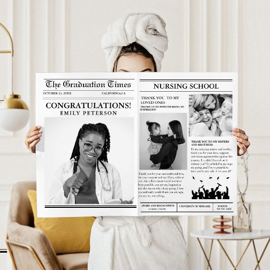 ミニマモダンリスト大学卒業新聞 招待状