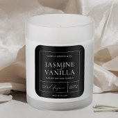 ミニマモダンリスト大豆キャンドルスクエアラベルブラック スクエアシール