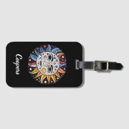 ミニマモダンリスト天日ムーンモノグラム ラゲッジタグ