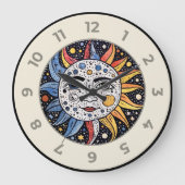 ミニマモダンリスト天日ムーンモノグラム ラージ壁時計 (正面)