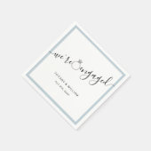 ミニマモダンリスト婚約パーティ スタンダードカクテルナプキン (角)