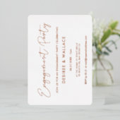 ミニマモダンリスト婚約パーティ 箔招待状 (立ち正面)