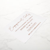 ミニマモダンリスト婚約パーティ 箔招待状 (回転した状態)