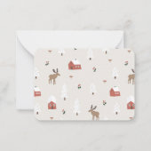 ミニマモダンリスト実在エステートのビジネスホリデー ノートカード (裏面)