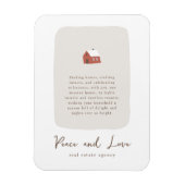 ミニマモダンリスト実在エステートのビジネスホリデー マグネット (縦)