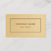 ミニマモダンリスト実在エステートゴールデン 名刺 (正面)