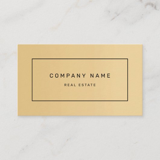 ミニマモダンリスト実在エステートゴールデン 名刺 (正面)
