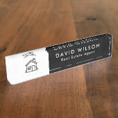 ミニマモダンリスト実在エステートデスク名プレート デスクネームプレート (側面)