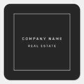 ミニマモダンリスト実在エステートブラック スクエアシール (正面)