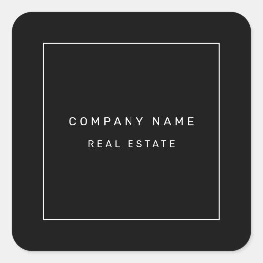 ミニマモダンリスト実在エステートブラック スクエアシール (正面)