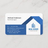 ミニマモダンリスト実在エステートブルー 名刺 (正面)