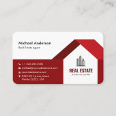 ミニマモダンリスト実在エステートレッド 名刺 (正面)