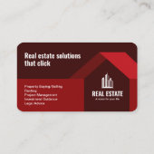 ミニマモダンリスト実在エステートレッド 名刺 (裏面)