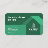 ミニマモダンリスト実在エテート緑 名刺 (裏面)