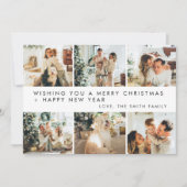 ミニマモダンリスト家族の写真クリスマスカード シーズンカード (正面)