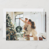 ミニマモダンリスト家族の写真クリスマスカード シーズンカード (裏面)