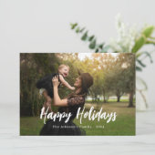 ミニマモダンリスト家族の写真クリスマス シーズンカード (スタンド正面)