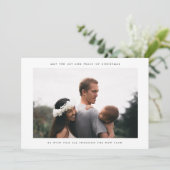 ミニマモダンリスト家族の写真クリスマス シーズンカード (スタンド正面)