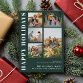 ミニマモダンリスト家族の写真コラージュ シーズンカード