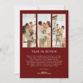 ミニマモダンリスト家族の写真年レビュー シーズンカード (裏面)