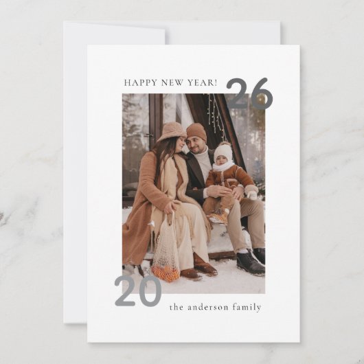 ミニマモダンリスト家族の新年 シーズンカード (正面)