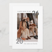 ミニマモダンリスト家族の新年 シーズンカード (正面/裏面)