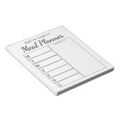 ミニマモダンリスト家族食プランナー ノートパッド (アングル)